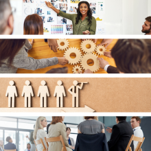 Eine Collage aus Bildern von verschiedenen Team-Sitationen