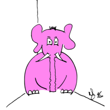 Ein rosa Elefant ist im Raum erschienen